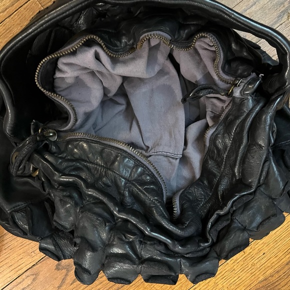 NWT heavy, buttery soft Leather bag ITALY Italian designer boho - Picture 17 of 17